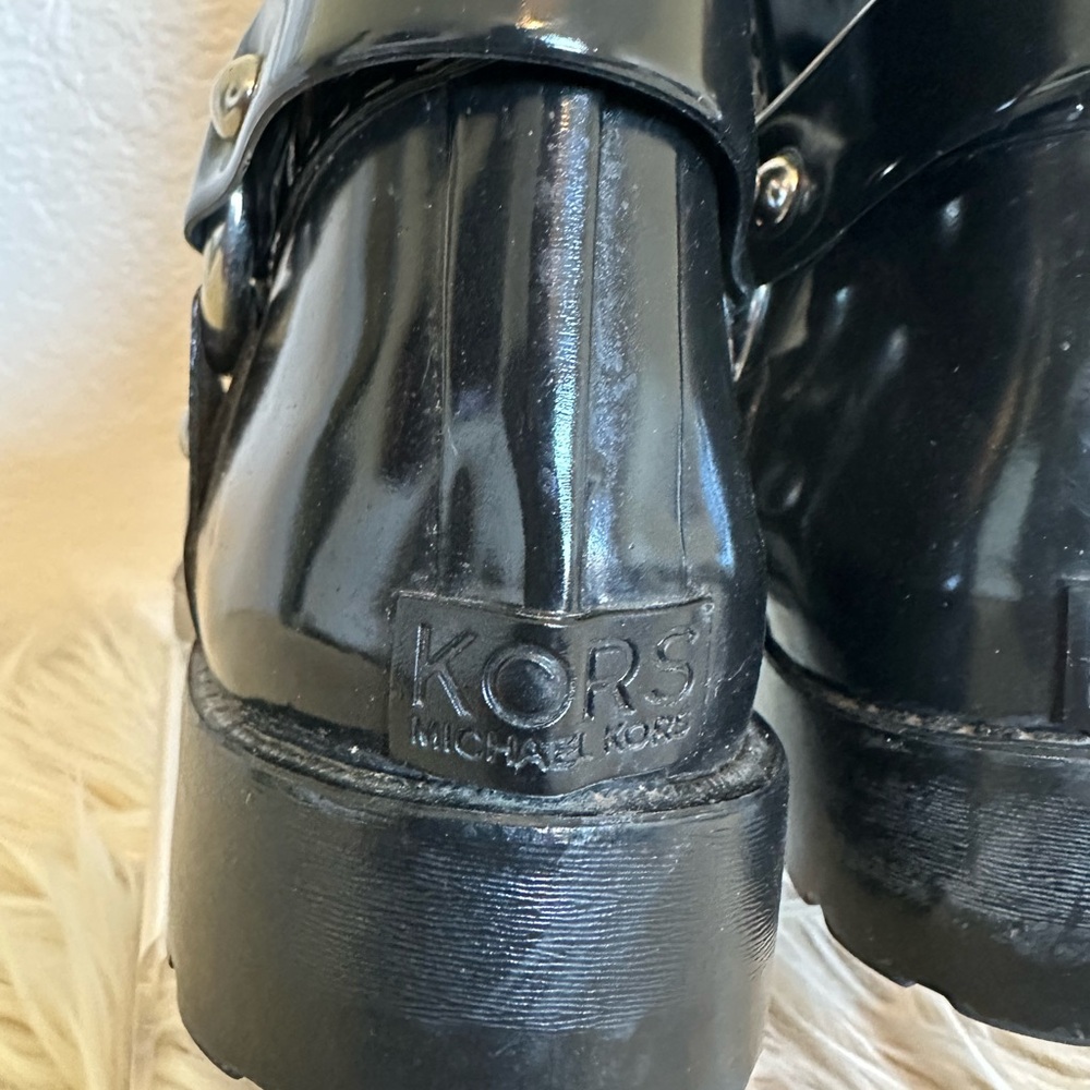 Kors Michael Kors Black Robber Rain Boots - Picture 6 of 7